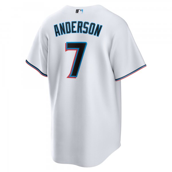 Men's Miami Marlins Tim Anderson Nike White Home Replica Player Jersey