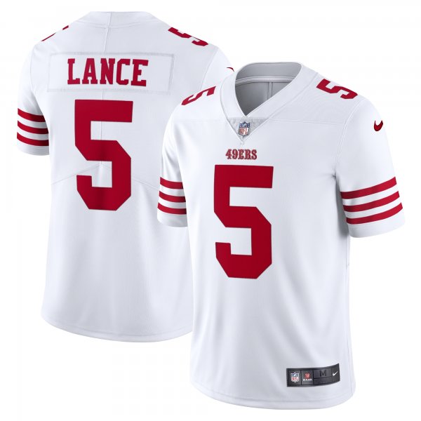 Men's San Francisco 49ers Trey Lance Nike White Vapor Limited Jersey