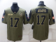 Men's Nike Las Vegas Raiders #17 Davante Adams Olive 2021 Salute To Service Limited NFL Jersey