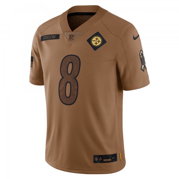 Men's Pittsburgh Steelers Kenny Pickett Nike Brown 2023 Salute To Service Limited Jersey