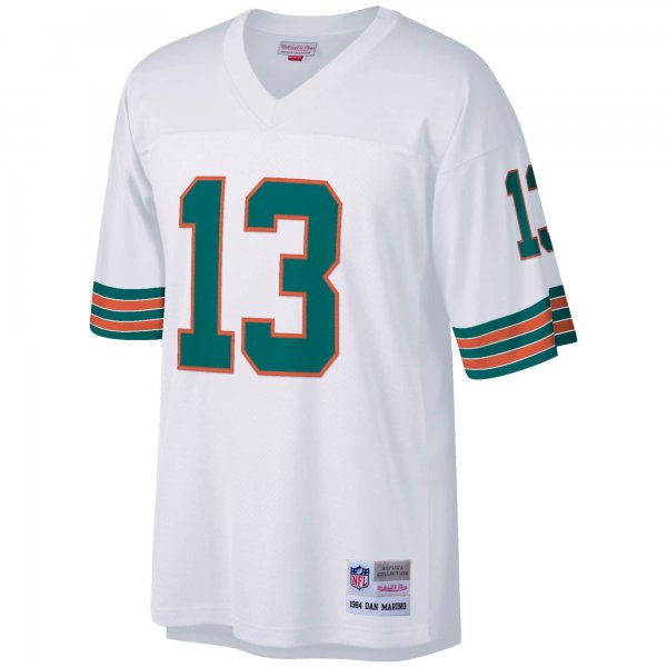 Men's Miami Dolphins Dan Marino Mitchell & Ness White Big & Tall 1984 Retired Player Replica Jersey