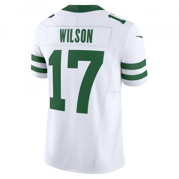 Men's New York Jets Garrett Wilson Nike Legacy White Vapor F.U.S.E. Limited Jersey