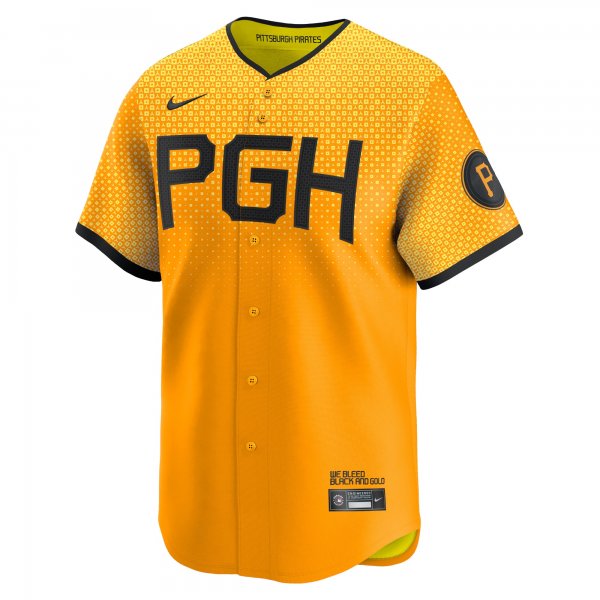 Men's Pittsburgh Pirates Ke'Bryan Hayes Nike Gold City Connect Limited Player Jersey