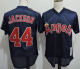 Mitchell And Ness Los Angeles Angels of Anaheim #44 Reggie Jackson Navy Blue Throwback Stitched MLB Jersey