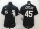 Men's Nike Chicago White Sox #45 Michael Jordan Black Stitched MLB Flex Base Jersey