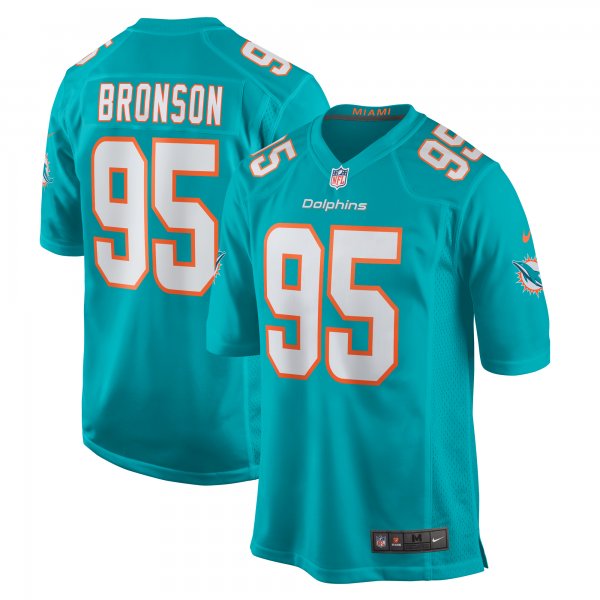 Men's Miami Dolphins Josiah Bronson Nike Aqua Home Game Player Jersey