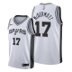 Men's San Antonio Spurs #17 Doug McDermott 2021 Trade White Association Edition NBA Jersey