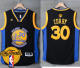 Men's Golden State Warriors #30 Stephen Curry Black/Blue The Finals Patch Stitched NBA Jersey