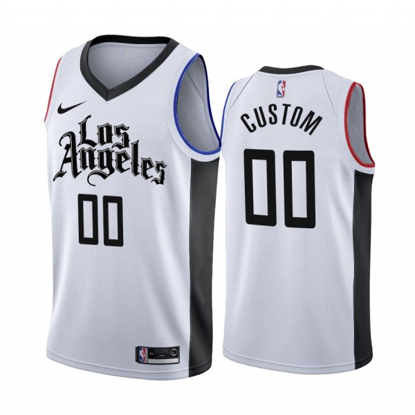 Men' Nike Los Angeles Clippers Custom White 2019-20 City Edition Jersey NBA Jersey