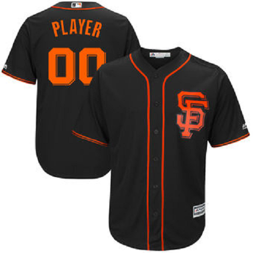 Men's San Francisco Giants Personalized Majestic Black Alternate 2017 Cool Base Custom Jersey