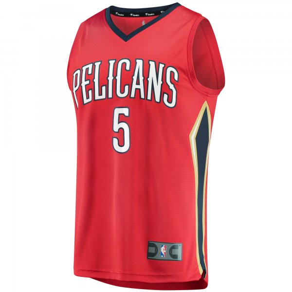 Men's New Orleans Pelicans Herbert Jones Fanatics Red Fast Break Replica Player Jersey - Statement Edition