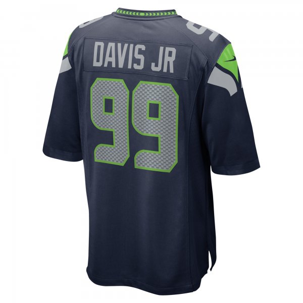 Men's Seattle Seahawks Carl Davis Jr. Nike College Navy  Game Jersey