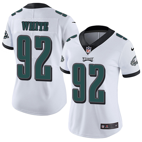 Nike Philadelphia Eagles #92 Reggie White White Women's Stitched NFL Vapor Untouchable Limited Jersey