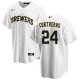 Men's William Contreras Milwaukee Brewers #24 White Alternate Jersey