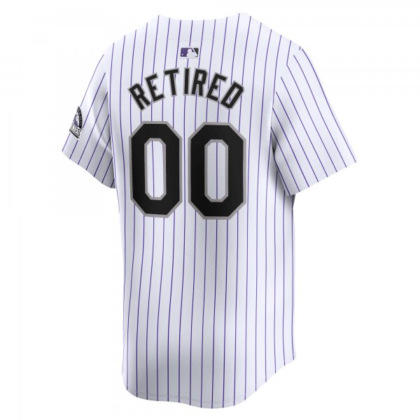 Men's Colorado Rockies Nike White Home Limited Pick-A-Player Retired Roster Jersey