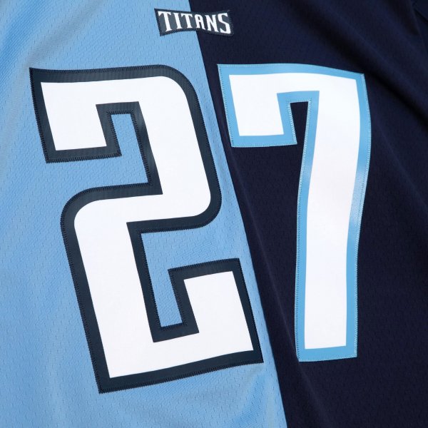 Men's Tennessee Titans Eddie George Mitchell & Ness Navy/Light Blue 1999 Split Legacy Replica Jersey