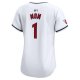 Women's Cleveland Guardians Nike White #1 Mom Home Limited Jersey