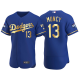 Men's #13 Max Muncy Los Angeles Dodgers 2021 Gold Program Royal World Series Champions Jersey