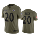 Baltimore Ravens Ed Reed Olive 2022 Salute To Service Limited Jersey #20