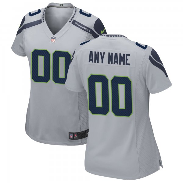 Women's Nike Gray Seattle Seahawks Alternate Custom Game Jersey