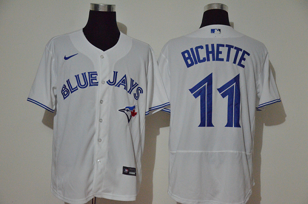 Men's Toronto Blue Jays #11 Bo Bichette White Stitched MLB Flex Base Nike Jersey