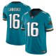 Men's Jacksonville Jaguars #16 Trevor Lawrence Nike Teal Prowler Throwback Vapor F.U.S.E. Jersey