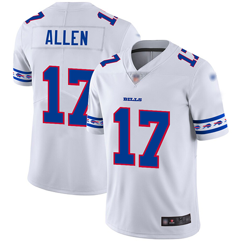 Buffalo Bills #17 Josh Allen White Men's Stitched NFL Limited Team Logo Fashion Jersey