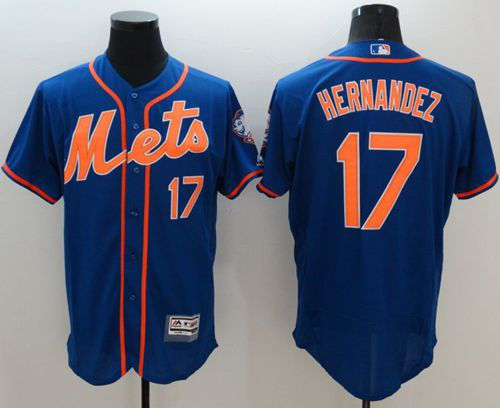 New York Mets #17 Keith Hernandez Blue Flexbase Collection Stitched MLB Jersey