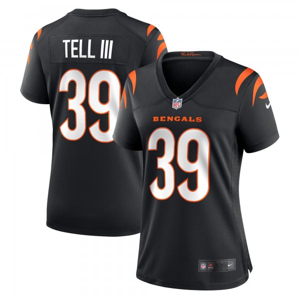 Women's Cincinnati Bengals Marvell Tell III Nike Black Game Player Jersey