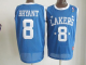 Men's Los Angeles Lakers #8 Kobe Bryant Blue Stitched Throwback NBA Jersey