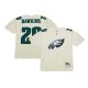 Men's Philadelphia Eagles Brian Dawkins Mitchell & Ness Cream Chainstitch Legacy Jersey