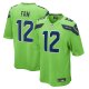 Men's Seattle Seahawks 12s Nike Neon Green  Game Jersey