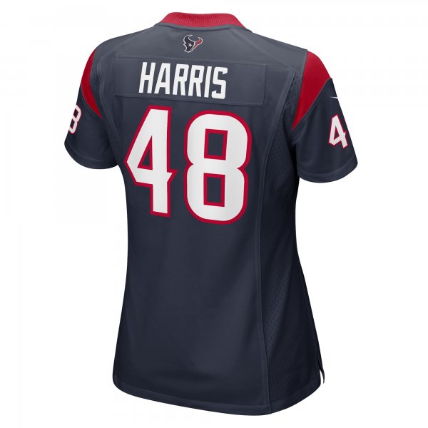 Women's Houston Texans Christian Harris Nike Navy Game Player Jersey