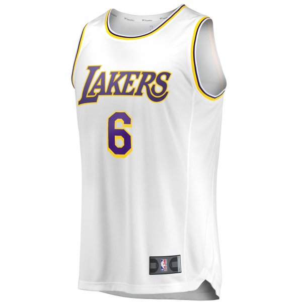 Men's Los Angeles Lakers LeBron James Fanatics White Fast Break Replica Player Jersey - Association Edition