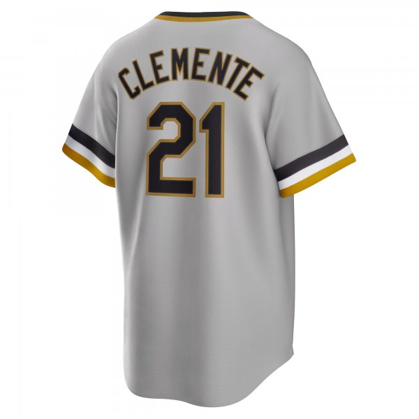 Men's Pittsburgh Pirates Roberto Clemente Nike Gray Road Cooperstown Collection Player Jersey