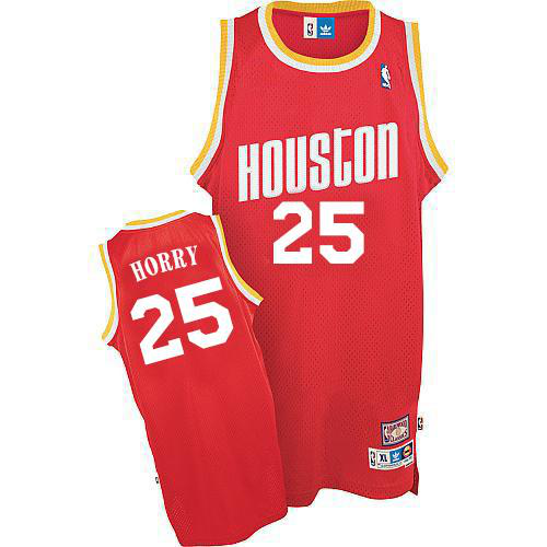 Men's Houston Rockets #25 Robert Horry Red Throwback Stitched NBA Jersey