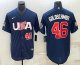 Men's USA Baseball #46 Paul Goldschmidt 2023 Navy World Baseball Classic Stitched Jerseys