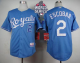 Kansas City Royals #2 Alcides Escobar Light Blue Alternate 1 Cool Base W/2015 World Series Patch Stitched MLB Jersey