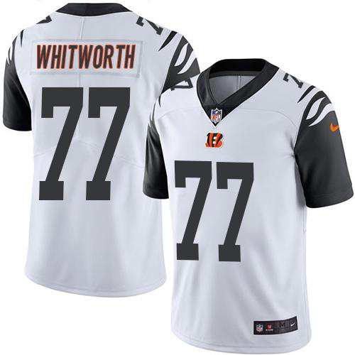 Nike Cincinnati Bengals #77 Andrew Whitworth White Men's Stitched NFL Limited New Color Rush Jersey