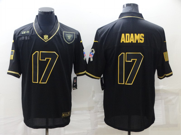 Men's Nike Las Vegas Raiders #17 Davante Adams Black Gold 2020 Salute To Service Stitched NFL Limited Jersey