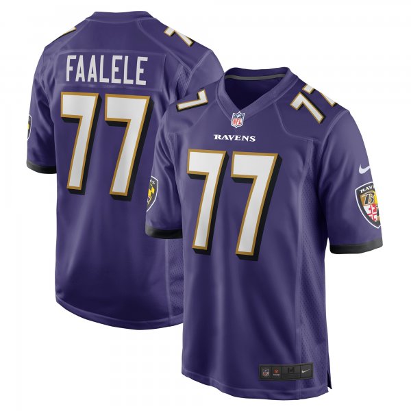 Men's Baltimore Ravens Daniel Faalele Nike Purple Player Game Jersey