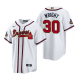 #30 Kyle Wright Men's Atlanta Braves White 2022 Gold Program MLB Jersey