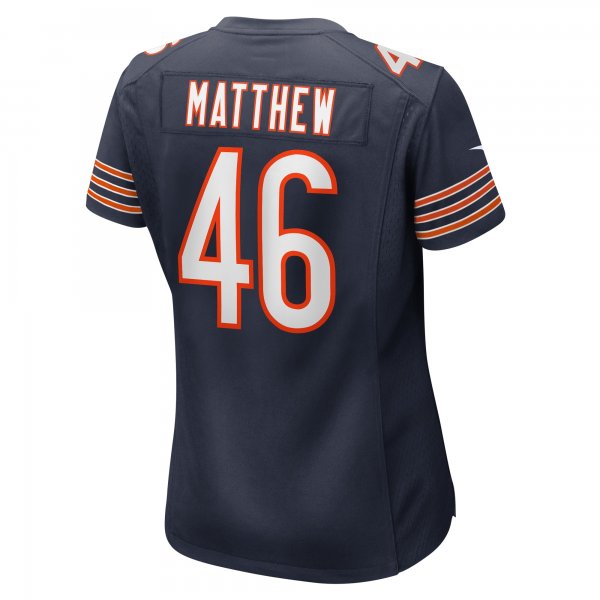 Women's Chicago Bears Christian Matthew Nike  Navy  Game Jersey