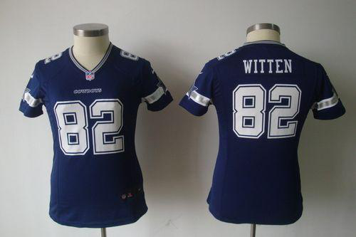 Nike Dallas Cowboys #82 Jason Witten Navy Blue Team Color Women's NFL Game Jersey