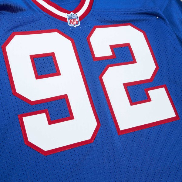 Men's New York Giants 1993 Michael Strahan Mitchell & Ness Royal Throwback Retired Player Jersey