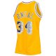 Men's Los Angeles Lakers Shaquille O'Neal Mitchell & Ness Gold 1996-97 Hardwood Classics NBA 75th Anniversary Diamond Swingman Jersey