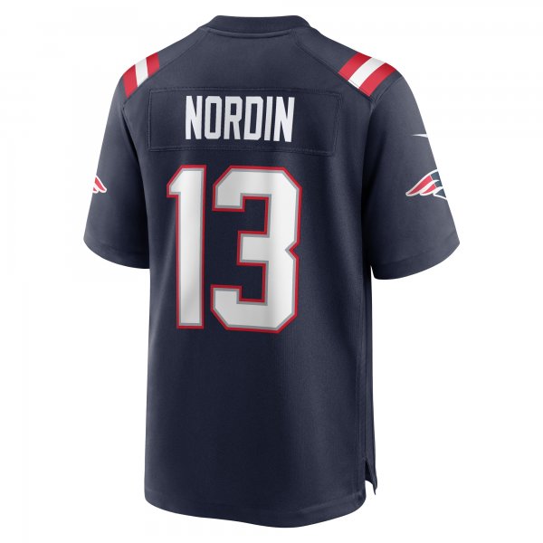 Men's New England Patriots Quinn Nordin Nike Navy Game Player Jersey