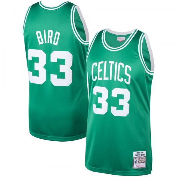 Men's Boston Celtics Larry Bird Mitchell & Ness Kelly Green 1985/86 Hardwood Classics Jersey