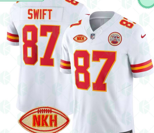 Kansas Chiefs #87 White Limited Jersey Taylor Swift