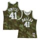 Men's Dallas Mavericks Dirk Nowitzki Mitchell & Ness Camo Hardwood Classics 1998/99 Ghost Green Swingman Jersey